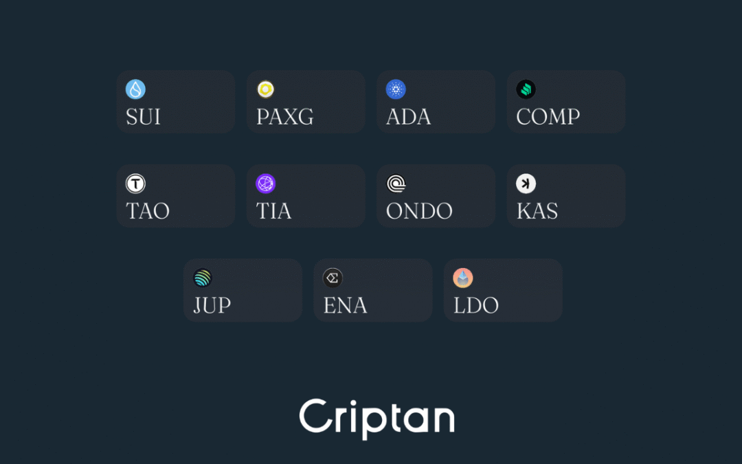 Nuevas criptomonedas disponibles en Criptan Cestas